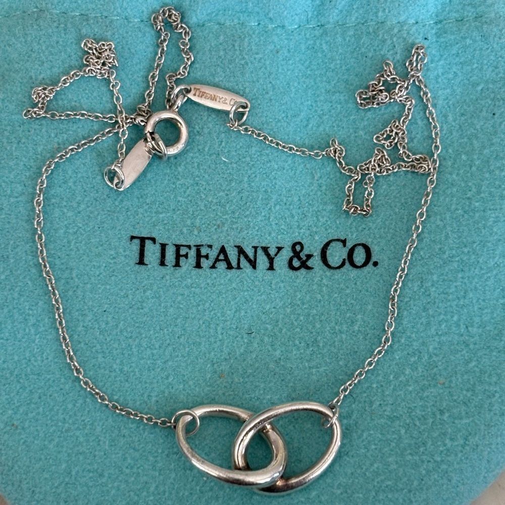 Tiffany & Co. Elsa Peretti Double Loop Necklace Sterling Silver